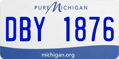 MI license plate DBY1876