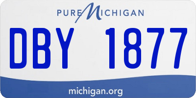 MI license plate DBY1877