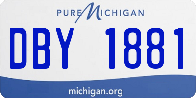MI license plate DBY1881