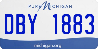 MI license plate DBY1883