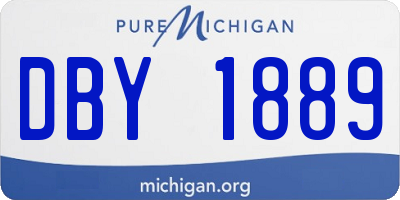 MI license plate DBY1889
