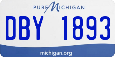 MI license plate DBY1893