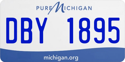MI license plate DBY1895