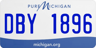 MI license plate DBY1896