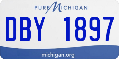 MI license plate DBY1897