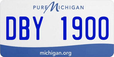 MI license plate DBY1900