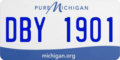 MI license plate DBY1901