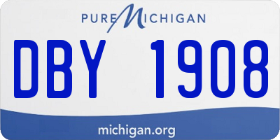 MI license plate DBY1908