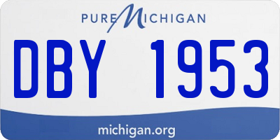 MI license plate DBY1953