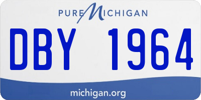 MI license plate DBY1964