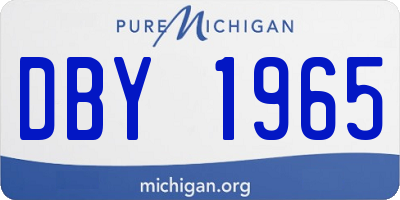 MI license plate DBY1965