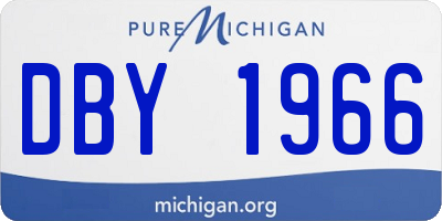 MI license plate DBY1966