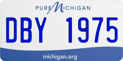 MI license plate DBY1975