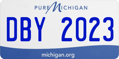 MI license plate DBY2023