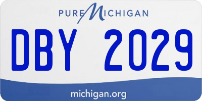 MI license plate DBY2029