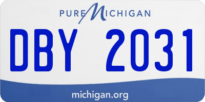 MI license plate DBY2031