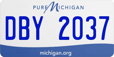 MI license plate DBY2037