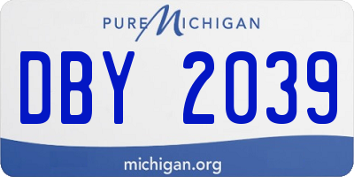 MI license plate DBY2039