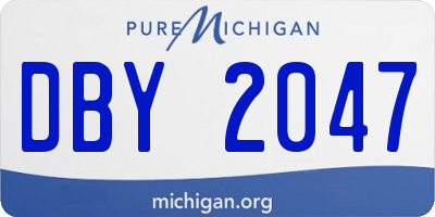MI license plate DBY2047
