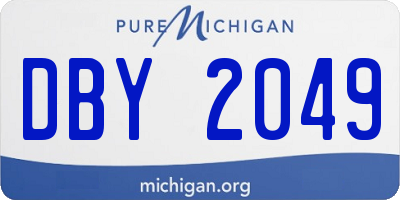 MI license plate DBY2049