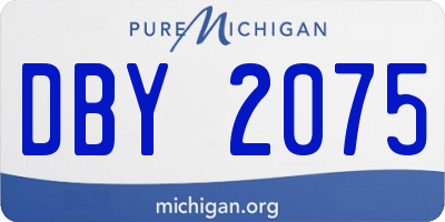 MI license plate DBY2075