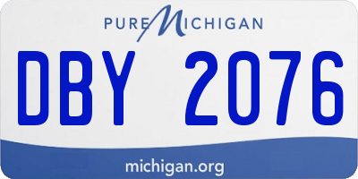MI license plate DBY2076