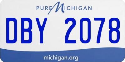 MI license plate DBY2078