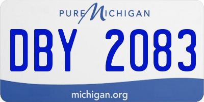 MI license plate DBY2083