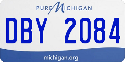 MI license plate DBY2084