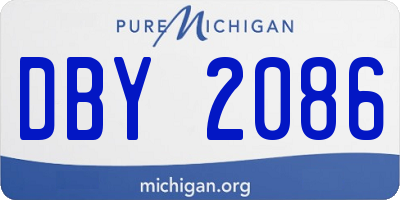 MI license plate DBY2086