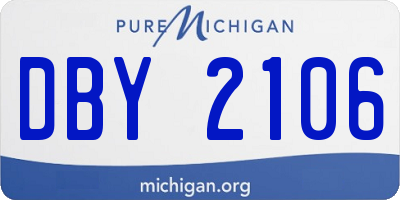 MI license plate DBY2106