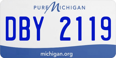 MI license plate DBY2119