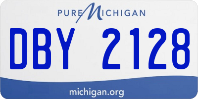MI license plate DBY2128