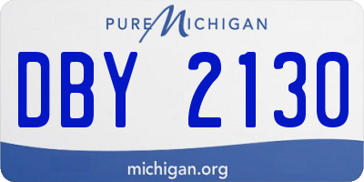 MI license plate DBY2130