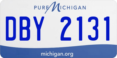 MI license plate DBY2131