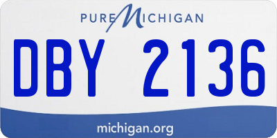 MI license plate DBY2136