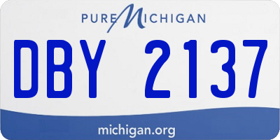 MI license plate DBY2137