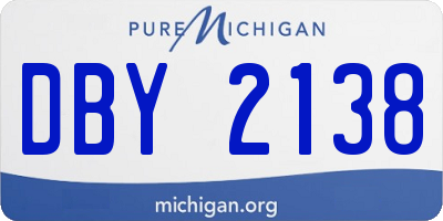 MI license plate DBY2138