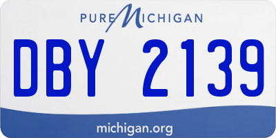 MI license plate DBY2139