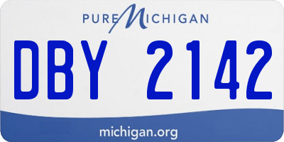 MI license plate DBY2142