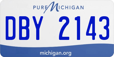MI license plate DBY2143