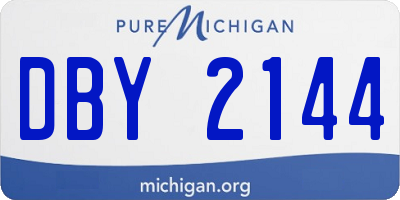MI license plate DBY2144