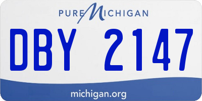MI license plate DBY2147