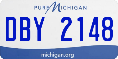 MI license plate DBY2148