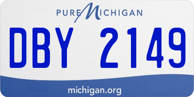 MI license plate DBY2149