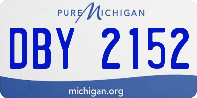 MI license plate DBY2152