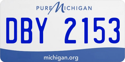 MI license plate DBY2153