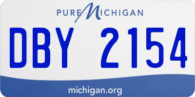 MI license plate DBY2154