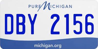 MI license plate DBY2156