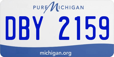 MI license plate DBY2159